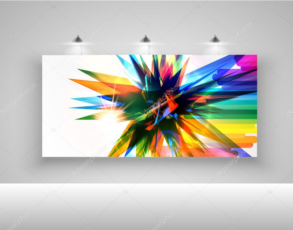 Billboard with colorful elements