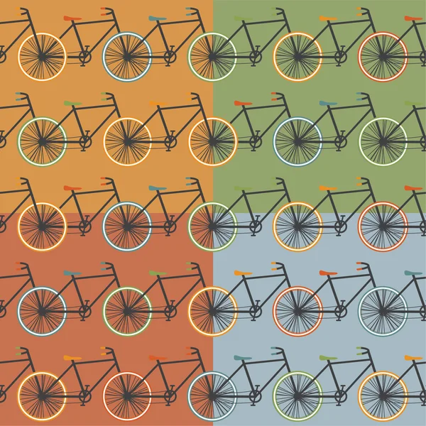 Цветной велосипедный узор — стоковый вектор