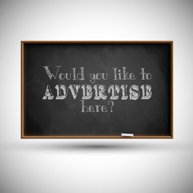 Adverisement yazı ile yazı tahtası