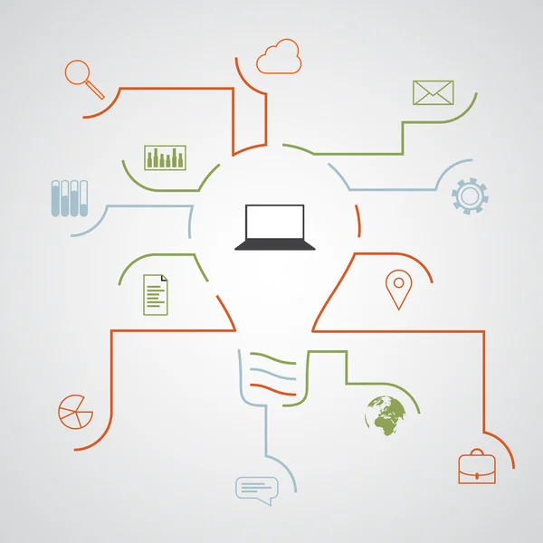 Modèle infographique d'entreprise — Image vectorielle