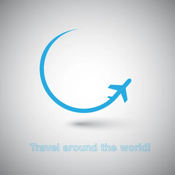 Travel around the world icon — Stock Vector