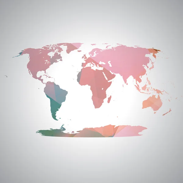Silhouette der Weltkarte — Stockvektor