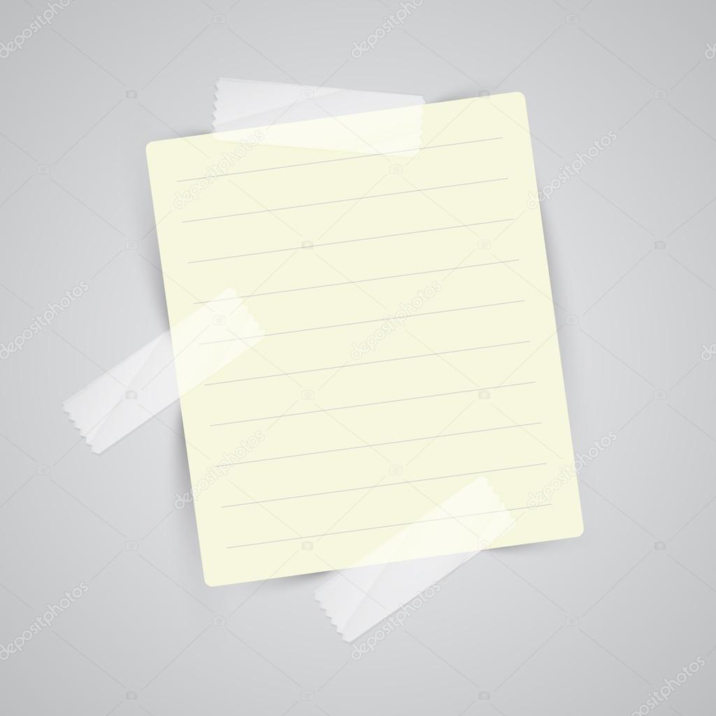 Blank paper note