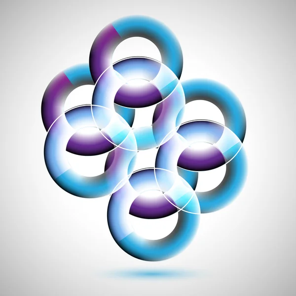Composition abstraite des anneaux — Image vectorielle