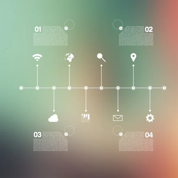 Cronología del negocio Infografía — Archivo Imágenes Vectoriales