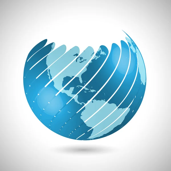 Globo grafico blu — Vettoriale Stock