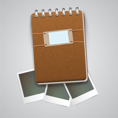 Defter ile fotoğraf çerçeveleri