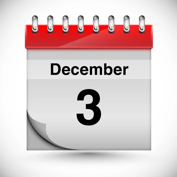 Agendapagina voor December — Stockvector