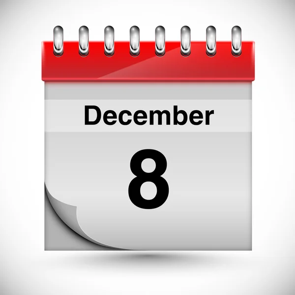 Stránka Kalendář pro měsíc prosinec — Stockový vektor