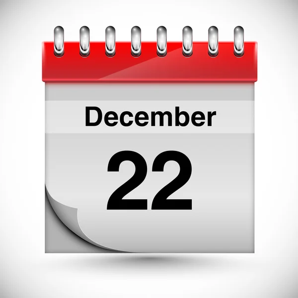 Agendapagina voor December — Stockvector