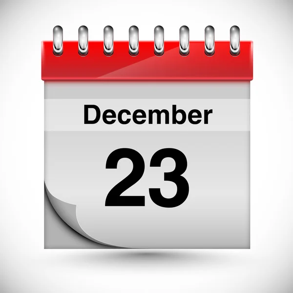 Agendapagina voor December — Stockvector