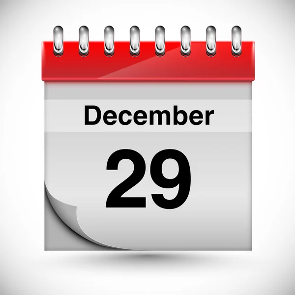 Agendapagina voor December — Stockvector