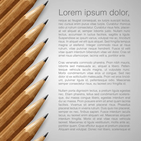 Состав с простыми карандашами — стоковый вектор