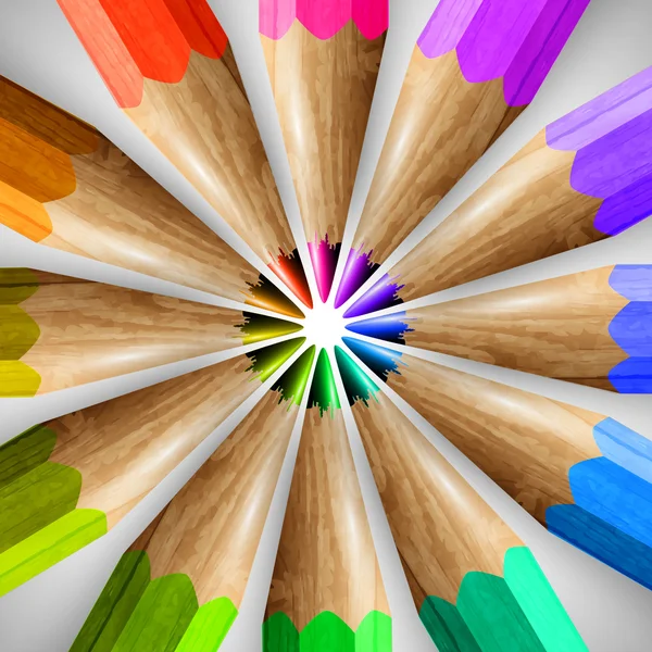Composizione con matite colorate — Vettoriale Stock