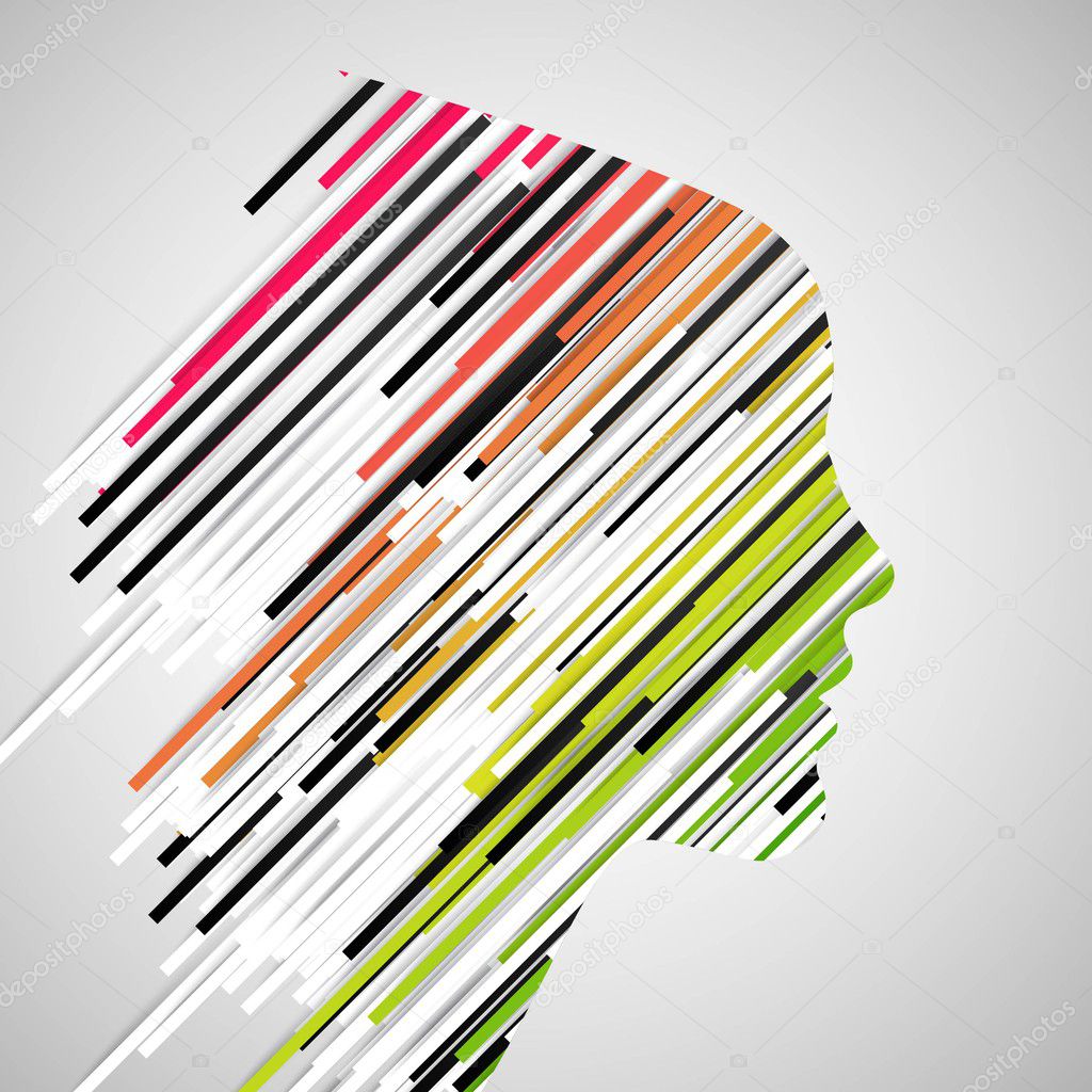 Background with striped profile