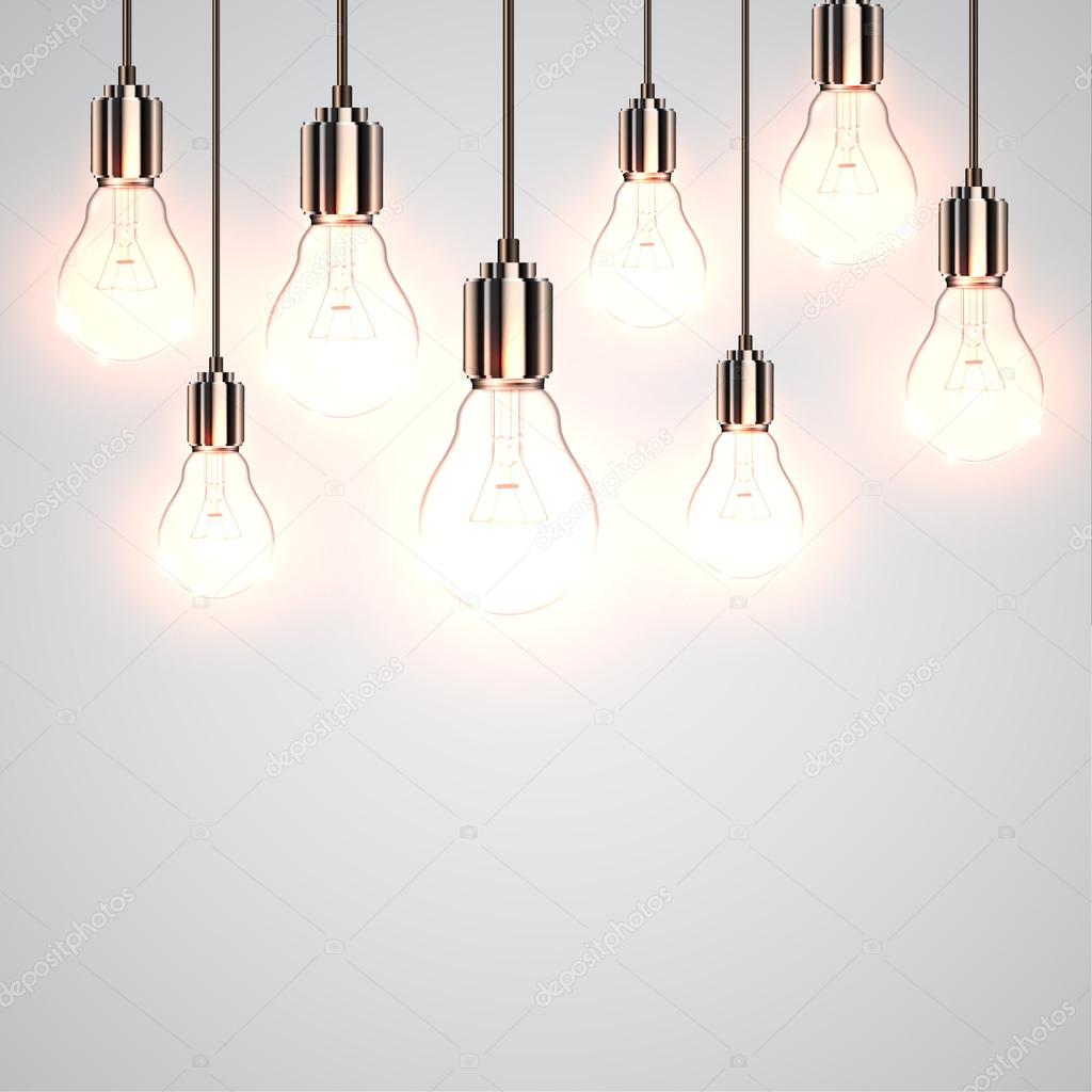 Light bulbs background
