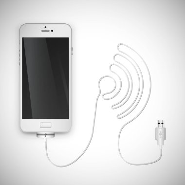 Telefon kablosunu Wi-Fi sembolü şekillendirme