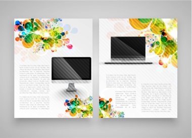 Metin alanı olan renkli şablonları