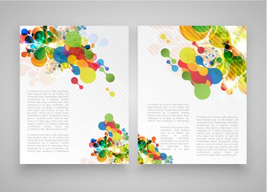 Metin alanı olan renkli şablonları