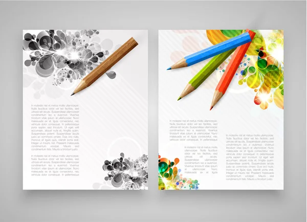 Plantillas coloridas con espacio de texto — Vector de stock