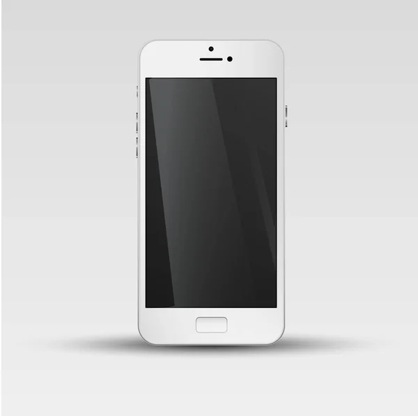 Smartphone putih kosong - Stok Vektor
