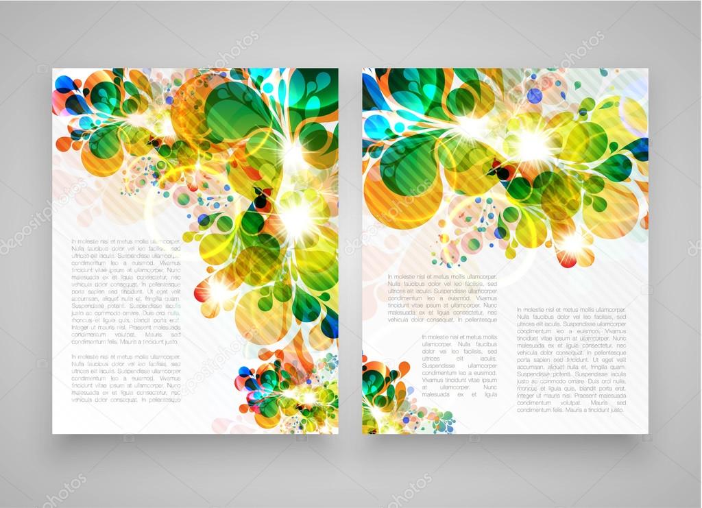 Colorful templates with text space