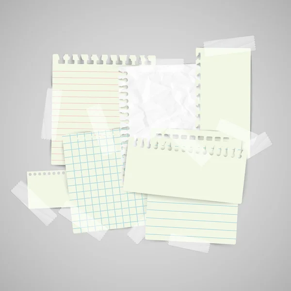 Conjunto de papel branco — Vetor de Stock