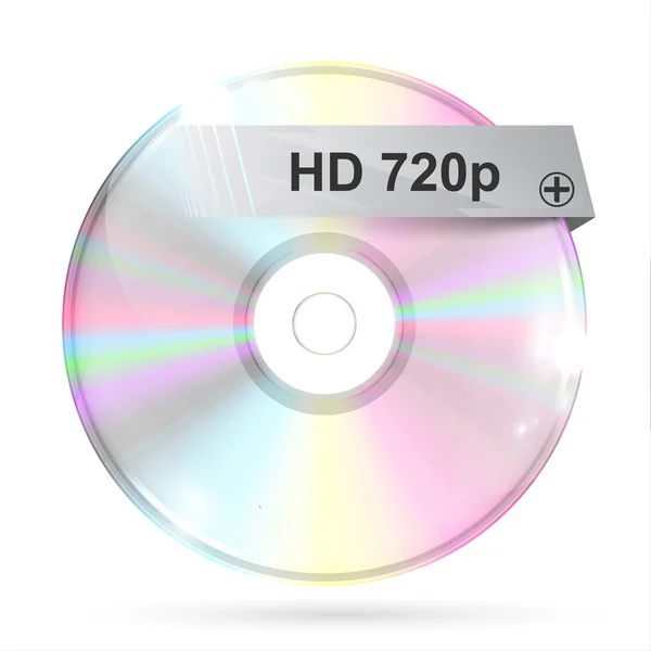 CD DVD, with a label — Stock Vector