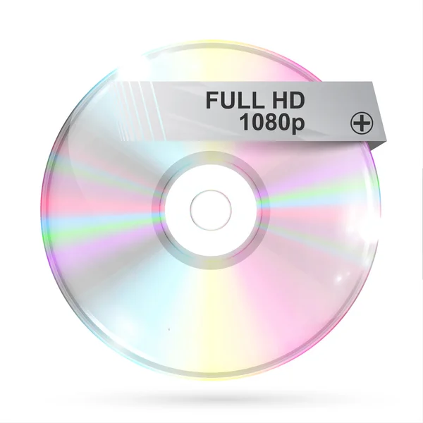 CD DVD, con una etiqueta — Vector de stock