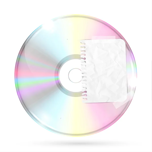 Realistische Cd Dvd met label — Stockvector