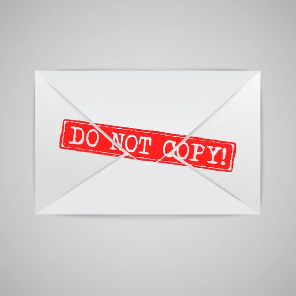 White envelope with warning sign — Stock Vector