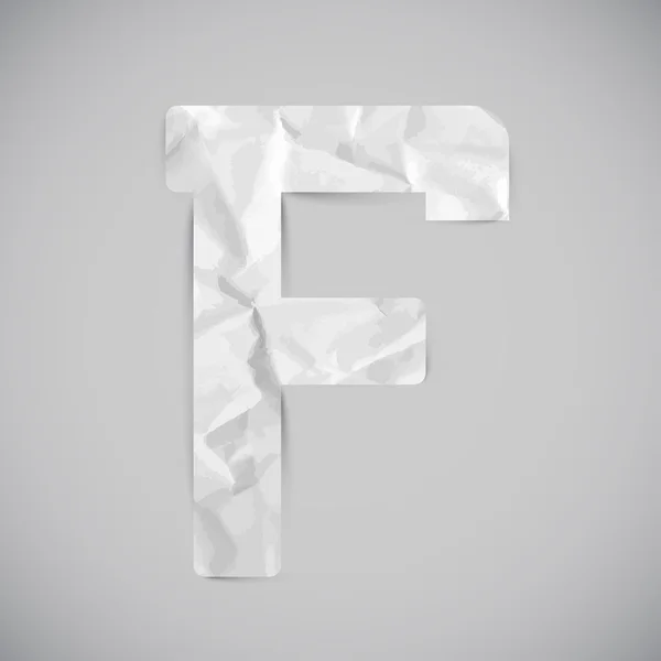 Σετ από χαρτί κομμένα γράμματα του αλφαβήτου F — Διανυσματικό Αρχείο