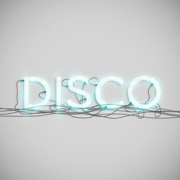 "disco" made by neon type — Stock Vector