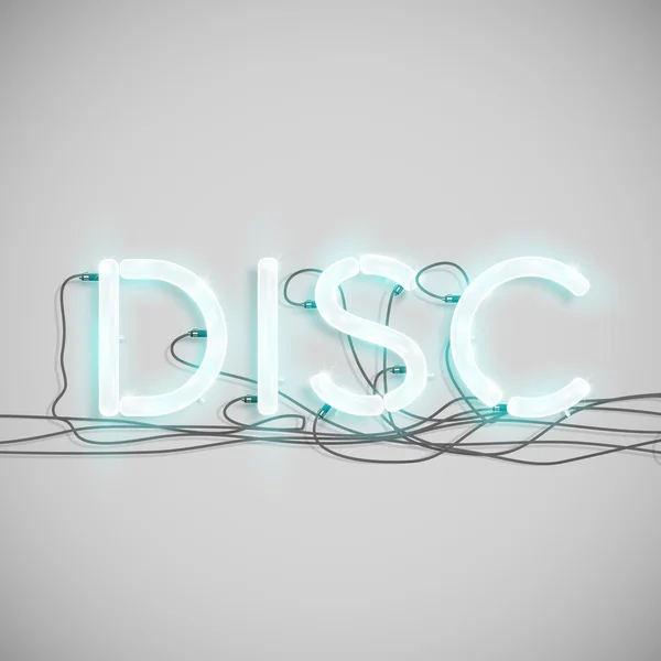 "Disc "von Neon-Typ — Stockvektor