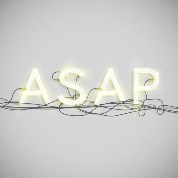 Знак Asap с проводами — стоковый вектор