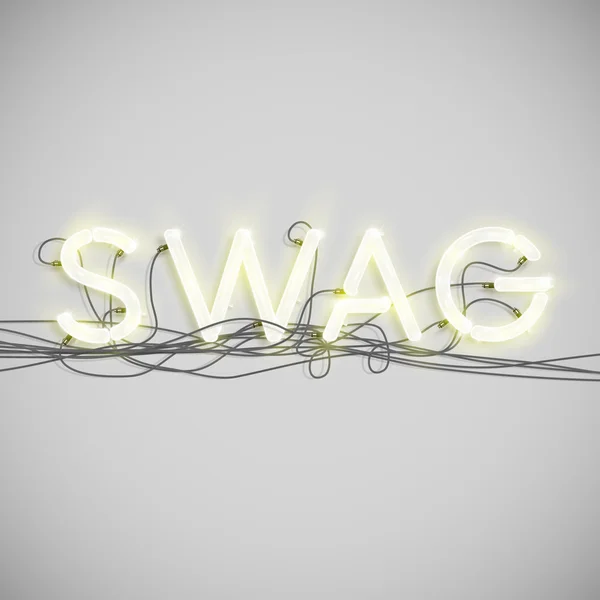 Swag sign with wires — Stock Vector