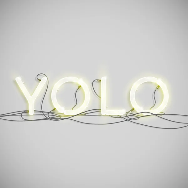 Signo de Yolo con cables — Archivo Imágenes Vectoriales