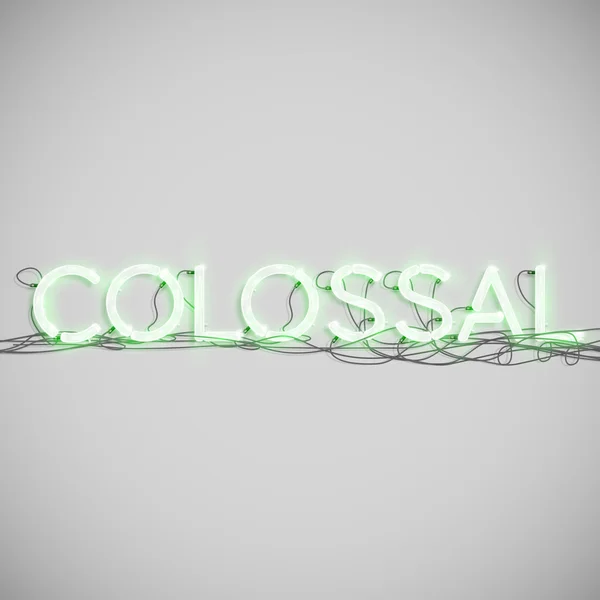 Collosal sign with wires — Stock Vector