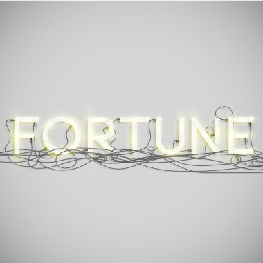 Gerçekçi neon word teller ile