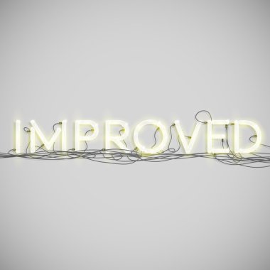 Gerçekçi neon word teller ile