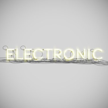 Gerçekçi neon word teller ile