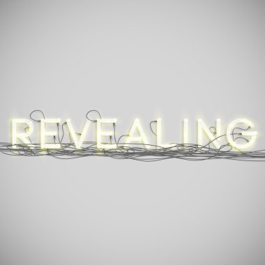 Gerçekçi neon word teller ile