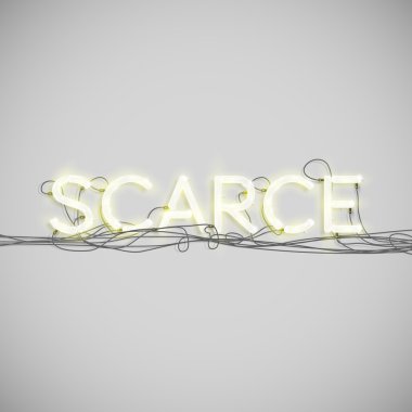 Gerçekçi neon word teller ile