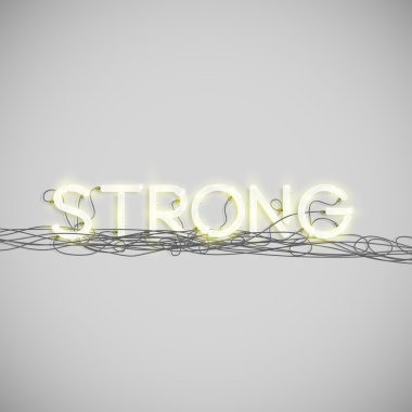 Gerçekçi neon word teller ile