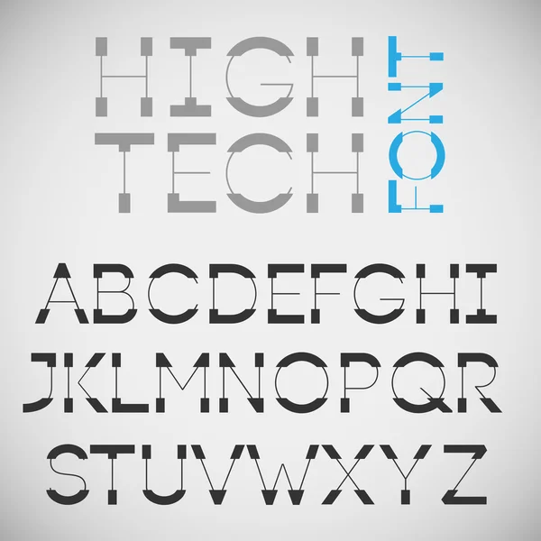 High-tech písmo — Stockový vektor