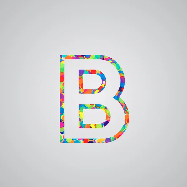 Caractère coloré d'un jeu de caractères — Image vectorielle