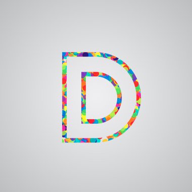 Renkli karakterlerinden bir yazı kümesi