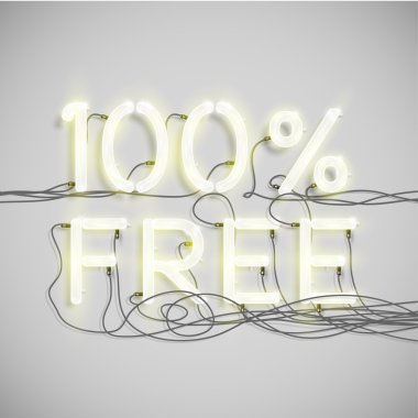100 ücretsiz, Neon yazı tipi tarafından yapılan