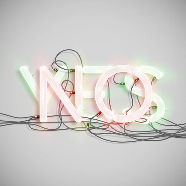NON et OUI, réalisés par NeON typeset — Image vectorielle