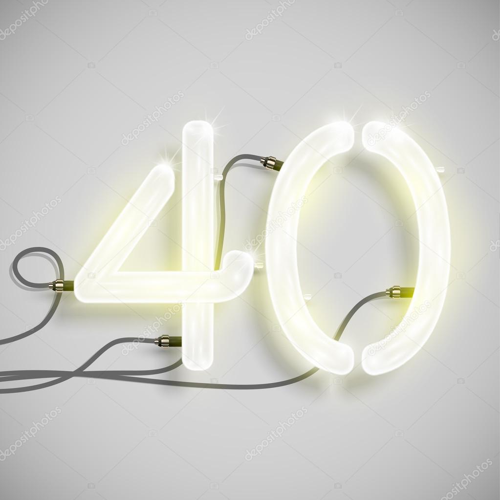 Forty, made by NeON typeset